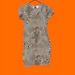 Brown and White Swirlin Dress~